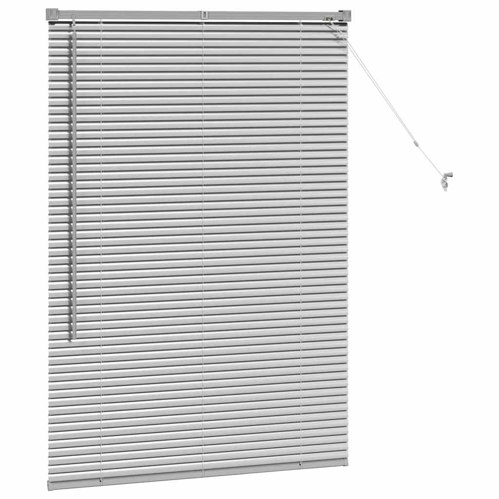 vidaXL Jaluzea pentru Fereastră cu perdele Manual Argintiu Aluminiu