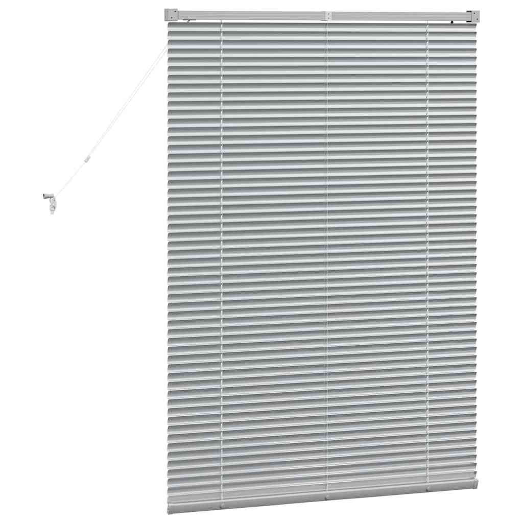 vidaXL Jaluzea pentru Fereastră cu perdele Manual Argintiu Aluminiu