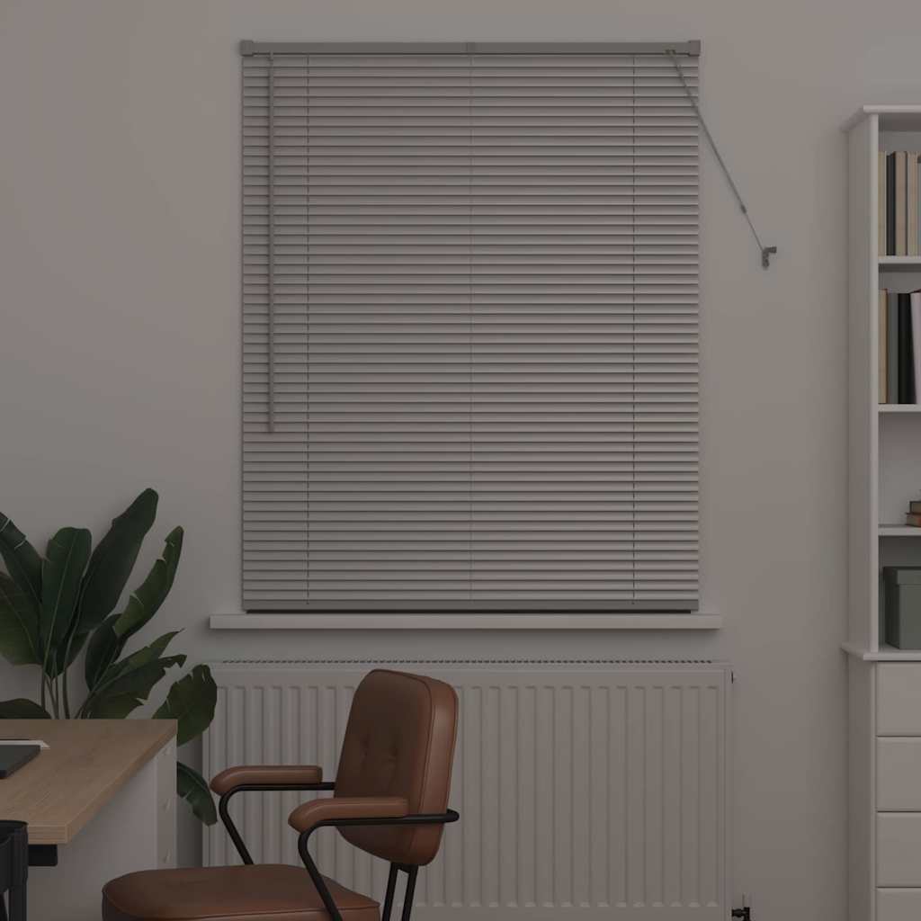 vidaXL Jaluzea pentru Fereastră cu perdele Manual Argintiu Aluminiu