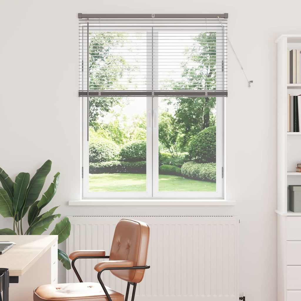 vidaXL Jaluzea pentru Fereastră cu perdele Manual Argintiu Aluminiu