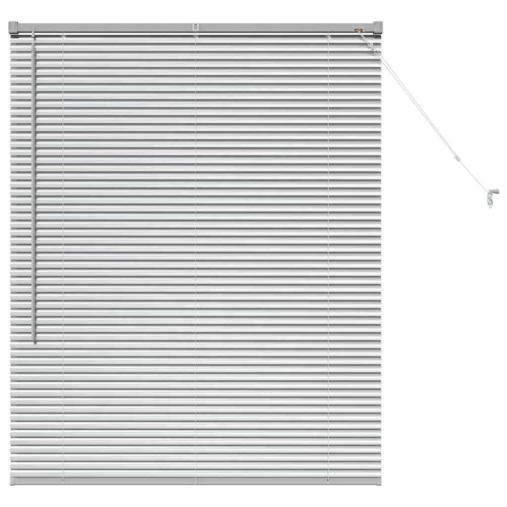vidaXL Jaluzea pentru Fereastră cu perdele Manual Argintiu Aluminiu