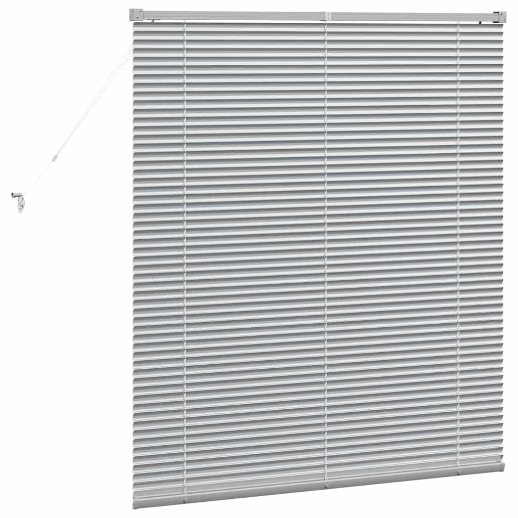 vidaXL Jaluzea pentru Fereastră cu perdele Manual Argintiu Aluminiu