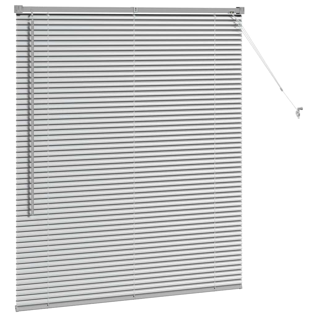 vidaXL Jaluzea pentru Fereastră cu perdele Manual Argintiu Aluminiu