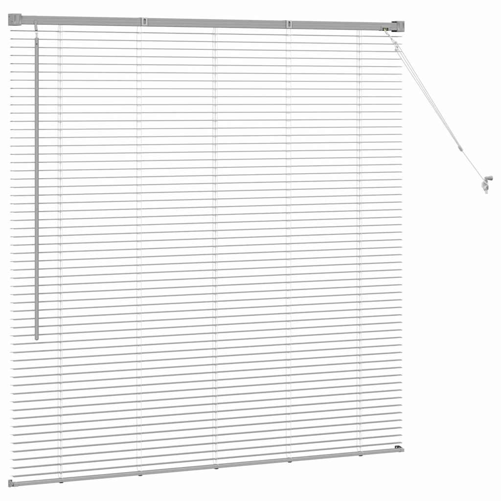 vidaXL Jaluzea pentru Fereastră cu perdele Manual Argintiu Aluminiu