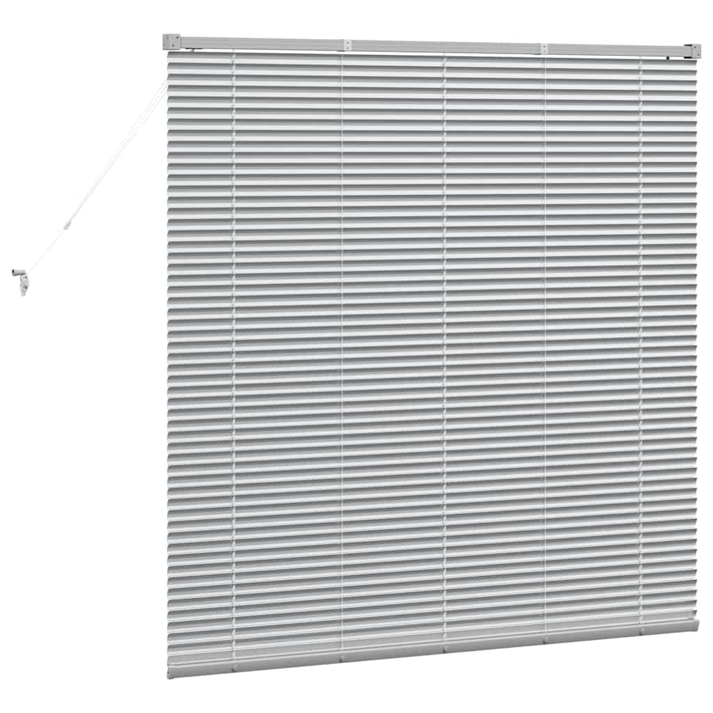 vidaXL Jaluzea pentru Fereastră cu perdele Manual Argintiu Aluminiu