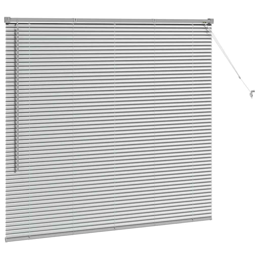 vidaXL Jaluzea pentru Fereastră cu perdele Manual Argintiu Aluminiu