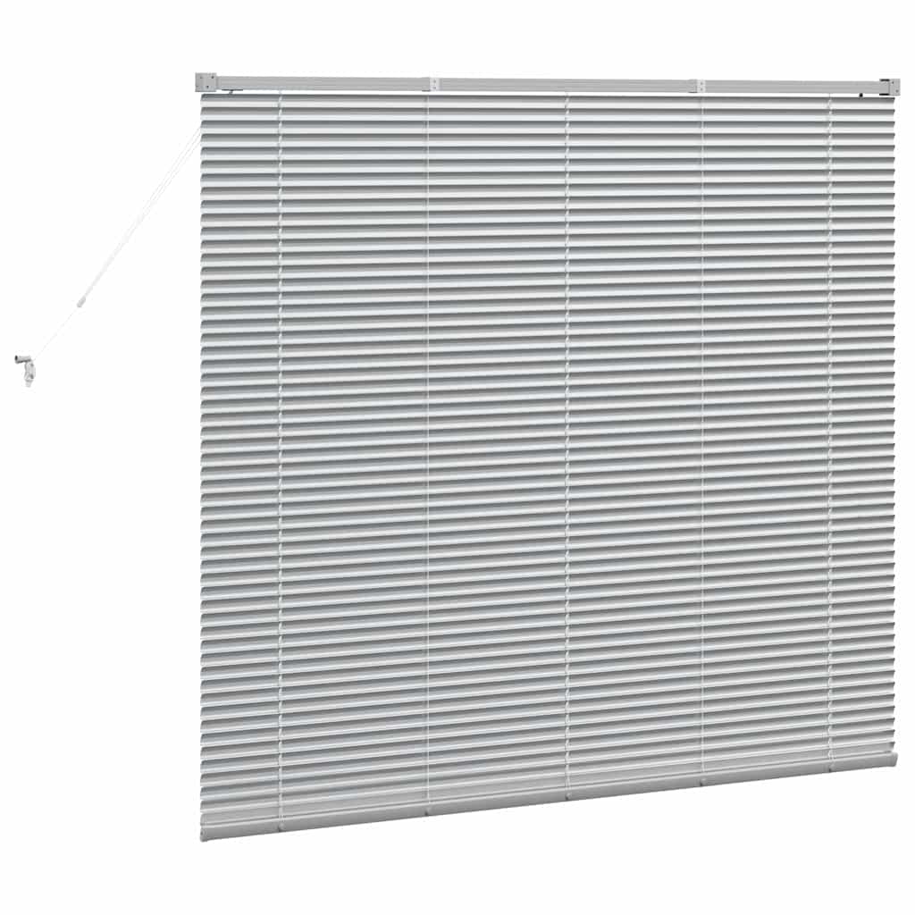 vidaXL Jaluzea pentru Fereastră cu perdele Manual Argintiu Aluminiu