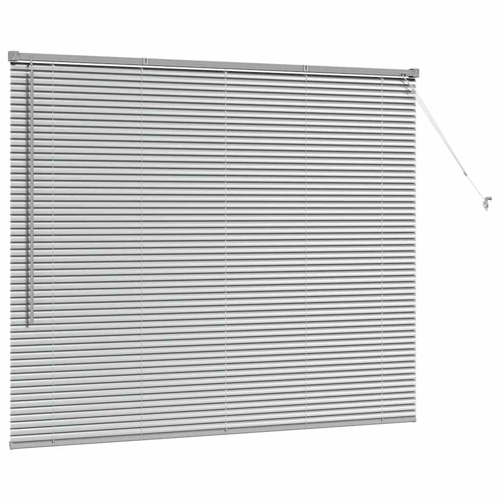 vidaXL Jaluzea pentru Fereastră cu perdele Manual Argintiu Aluminiu