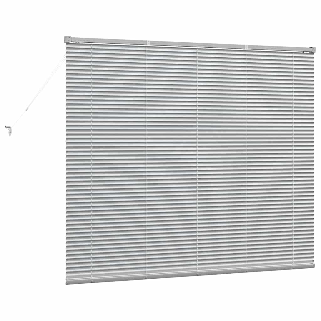 vidaXL Jaluzea pentru Fereastră cu perdele Manual Argintiu Aluminiu