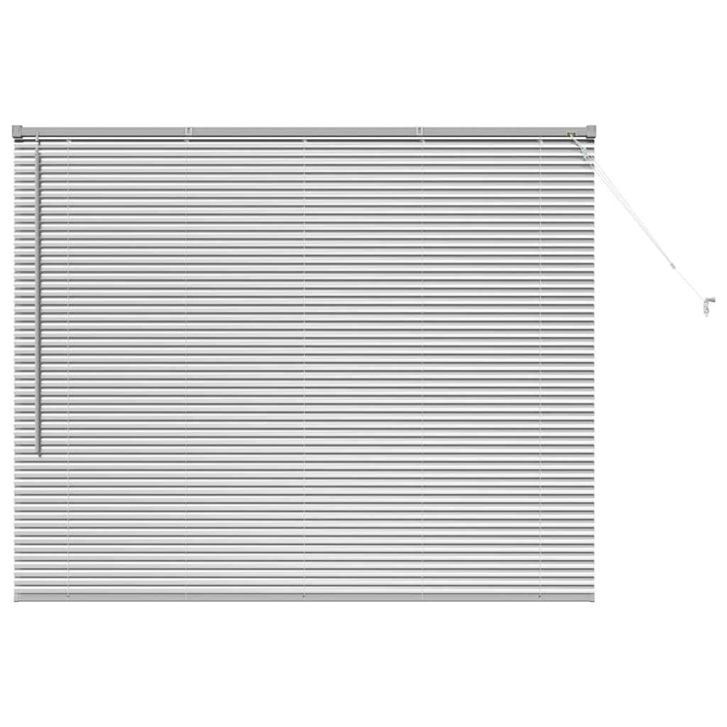 vidaXL Jaluzea pentru Fereastră cu perdele Manual Argintiu Aluminiu