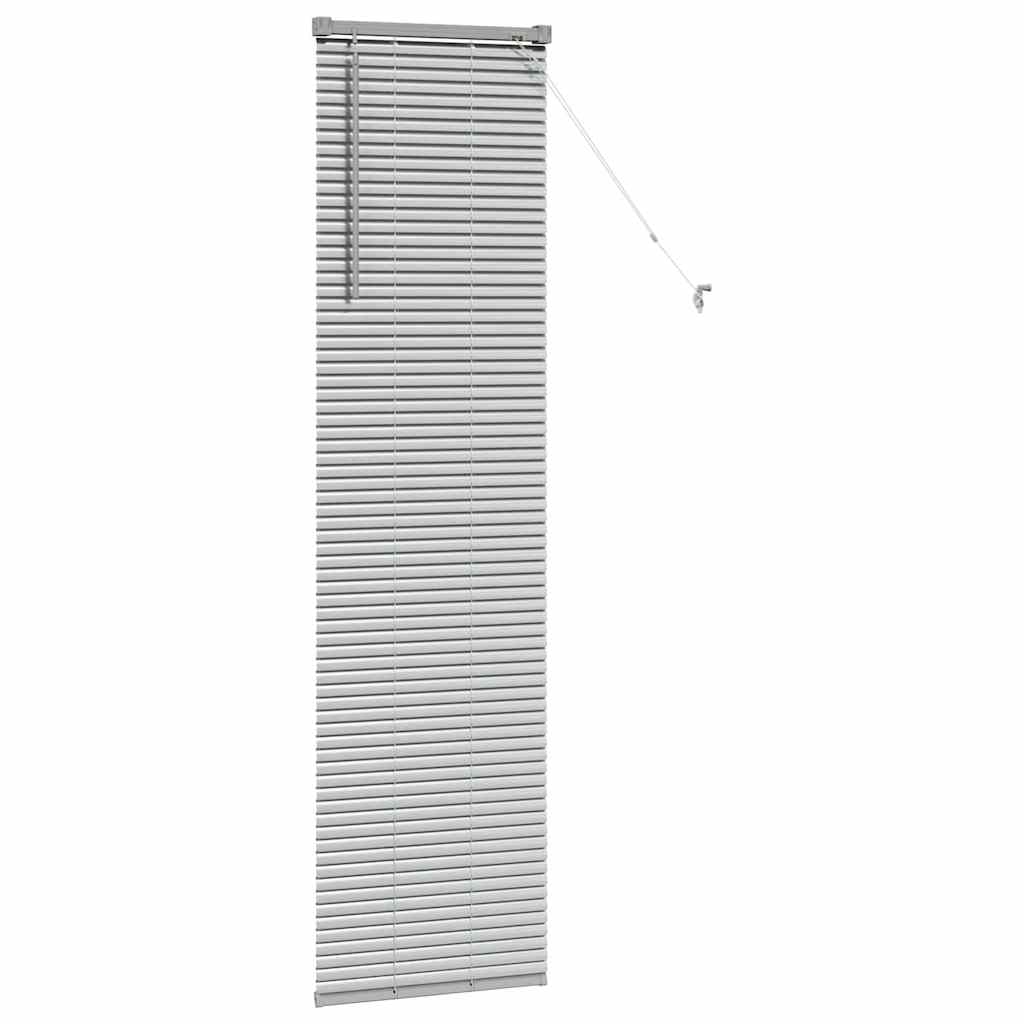 vidaXL Jaluzea pentru Fereastră cu perdele Manual Argintiu Aluminiu