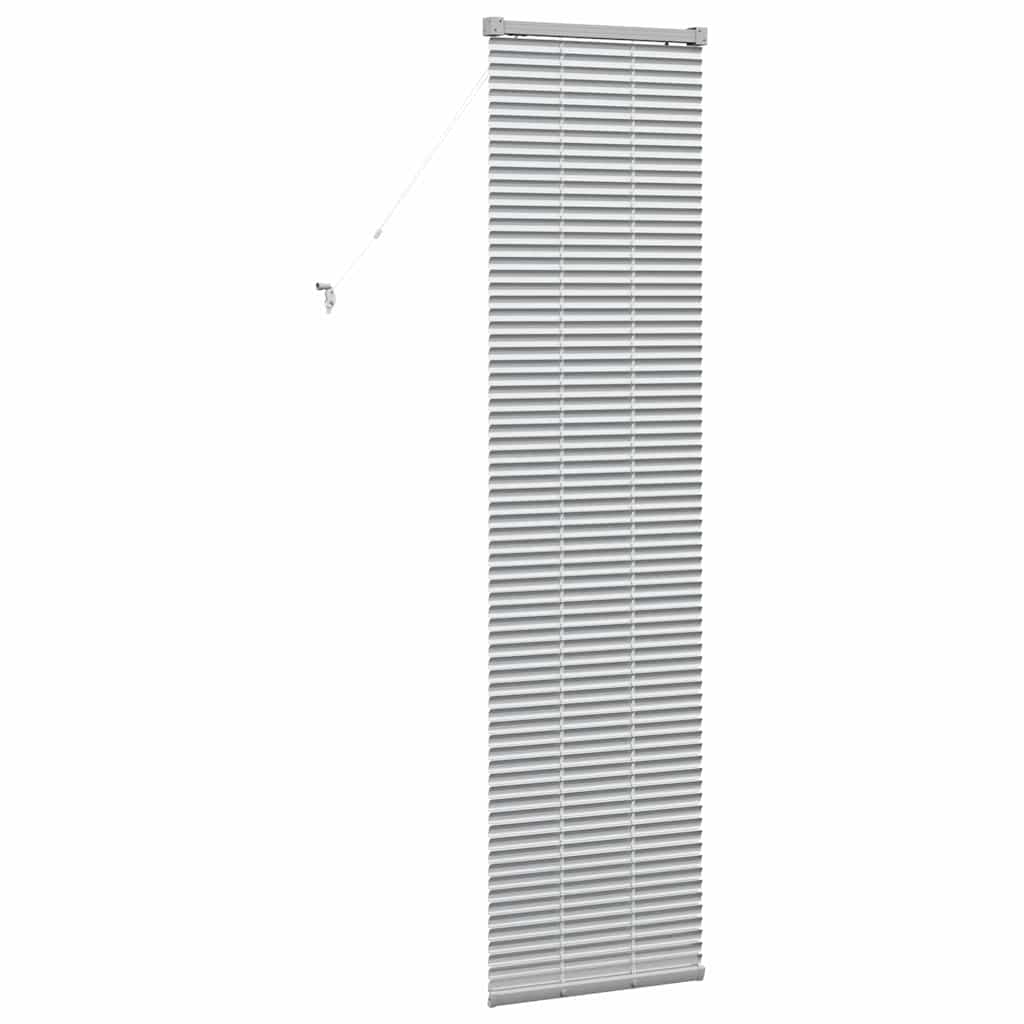 vidaXL Jaluzea pentru Fereastră cu perdele Manual Argintiu Aluminiu