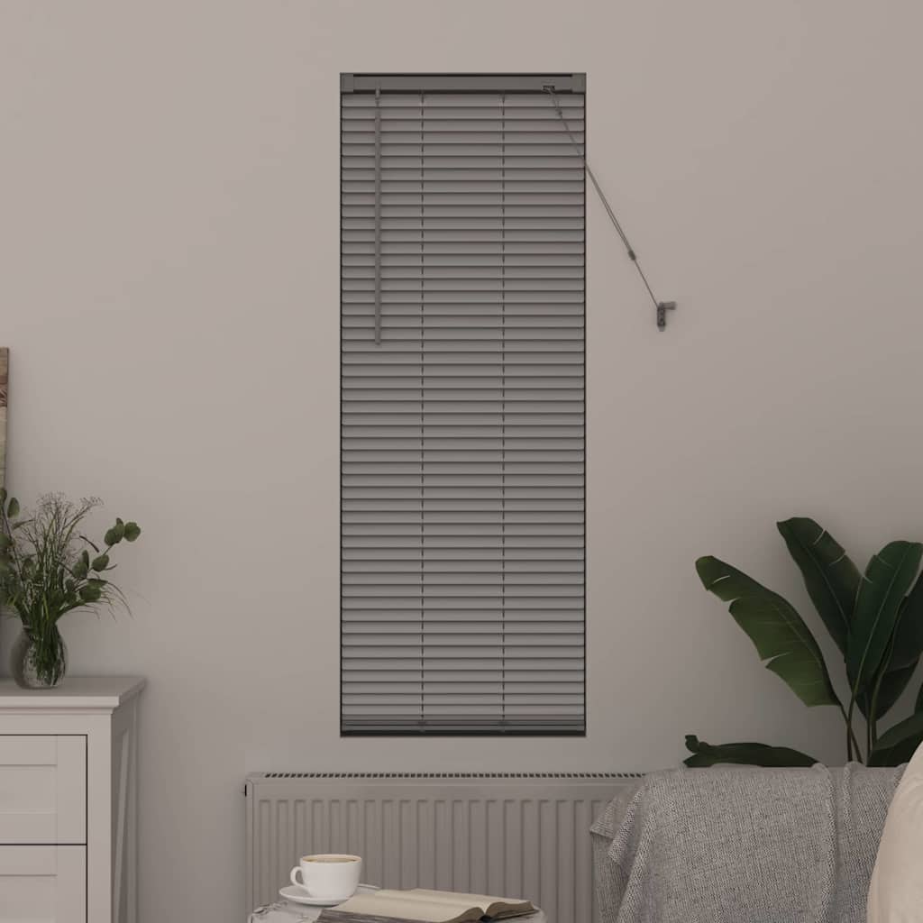 vidaXL Jaluzea pentru Fereastră cu perdele Manual Argintiu Aluminiu