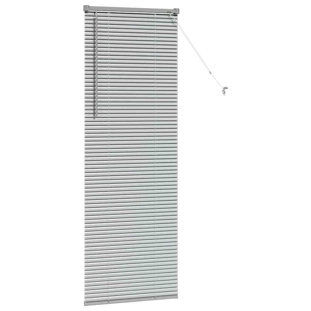 vidaXL Jaluzea pentru Fereastră cu perdele Manual Argintiu Aluminiu