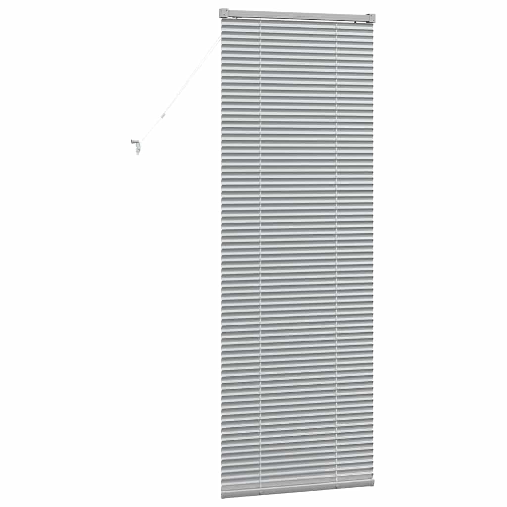 vidaXL Jaluzea pentru Fereastră cu perdele Manual Argintiu Aluminiu