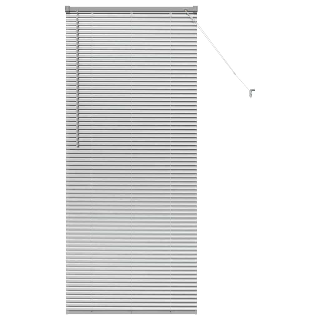 vidaXL Jaluzea pentru Fereastră cu perdele Manual Argintiu Aluminiu