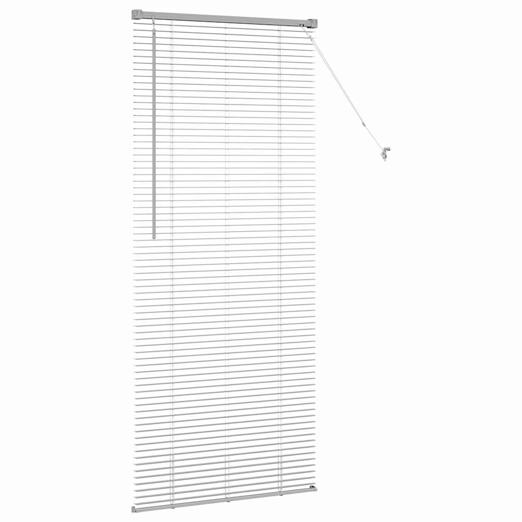 vidaXL Jaluzea pentru Fereastră cu perdele Manual Argintiu Aluminiu