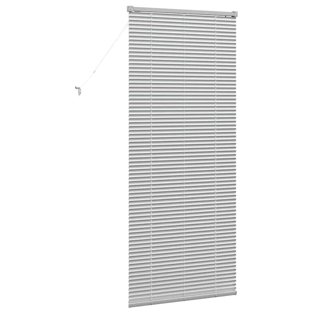 vidaXL Jaluzea pentru Fereastră cu perdele Manual Argintiu Aluminiu