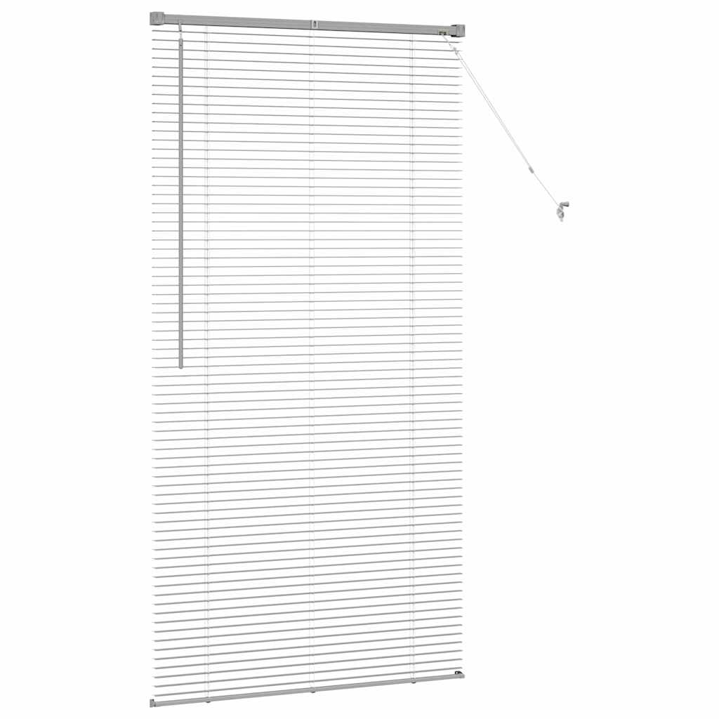 vidaXL Jaluzea pentru Fereastră cu perdele Manual Argintiu Aluminiu