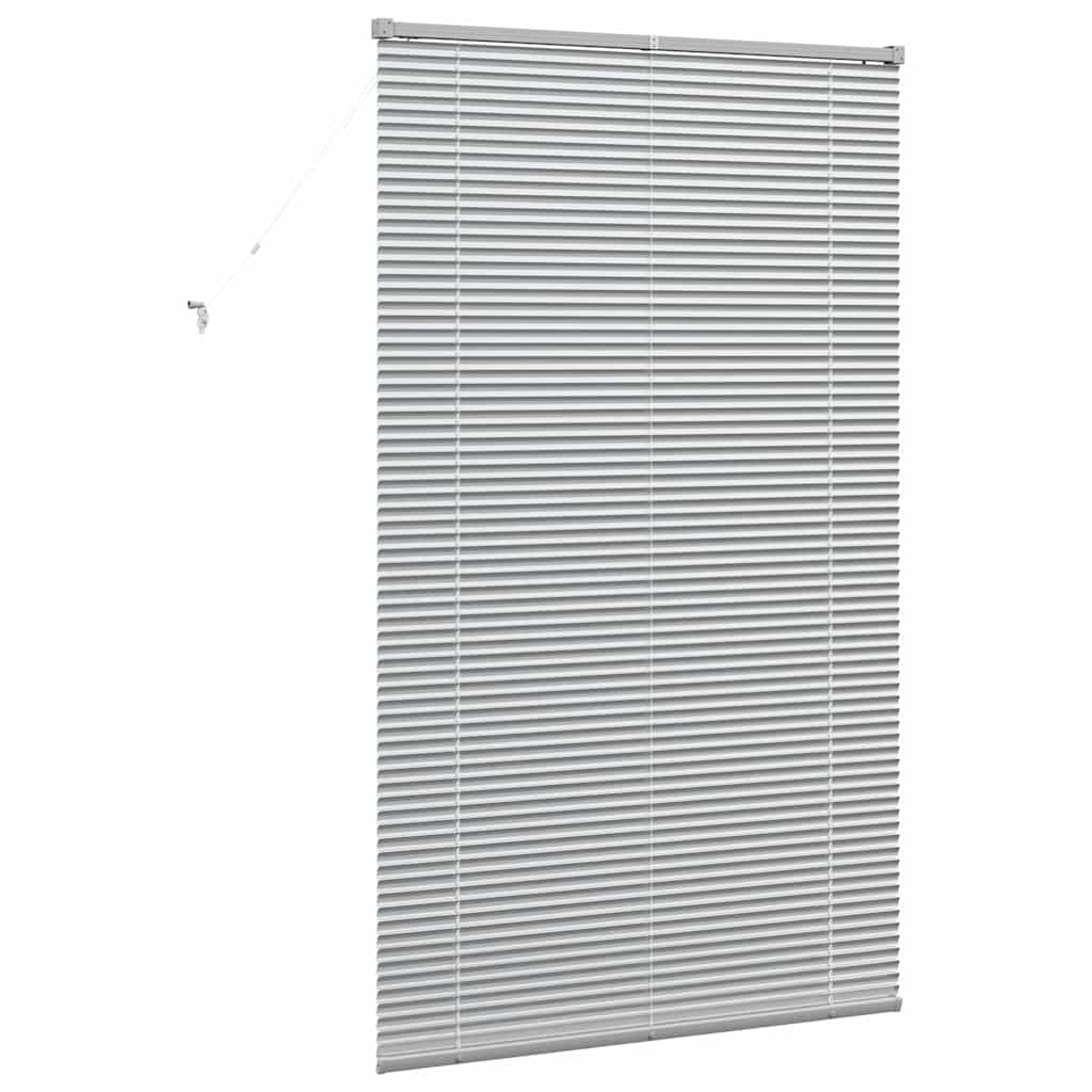 vidaXL Jaluzea pentru Fereastră cu perdele Manual Argintiu Aluminiu