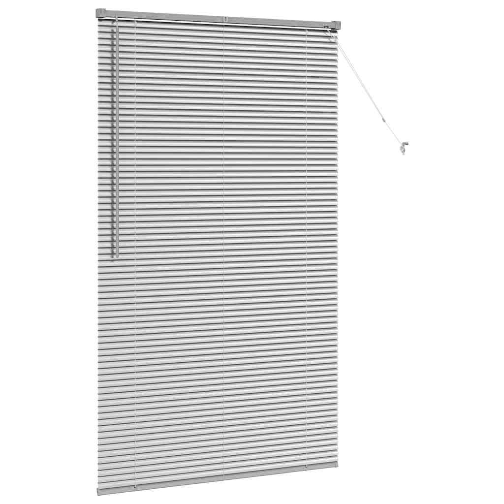 vidaXL Jaluzea pentru Fereastră cu perdele Manual Argintiu Aluminiu