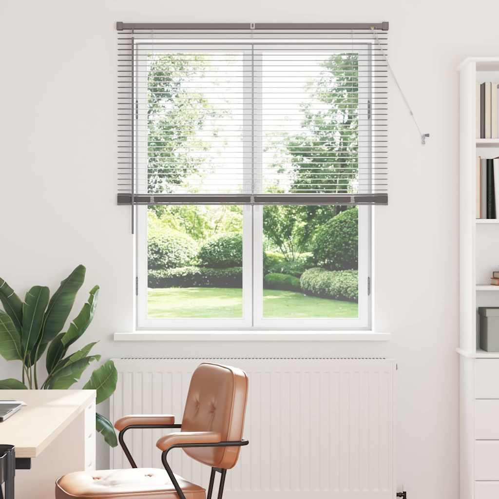 vidaXL Jaluzea pentru Fereastră cu perdele Manual Argintiu Aluminiu