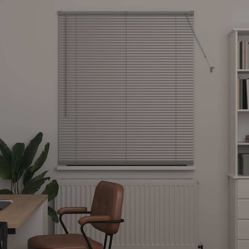 vidaXL Jaluzea pentru Fereastră cu perdele Manual Argintiu Aluminiu
