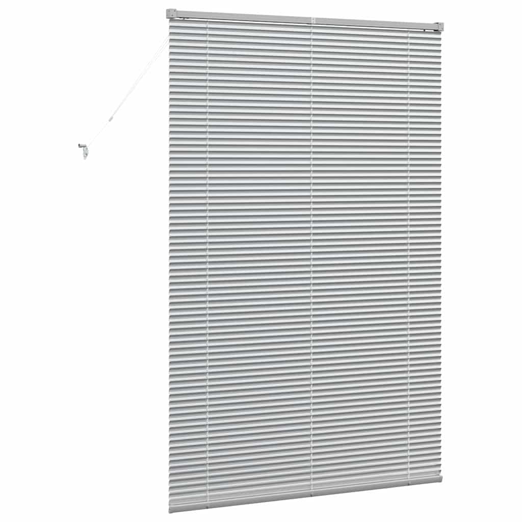 vidaXL Jaluzea pentru Fereastră cu perdele Manual Argintiu Aluminiu