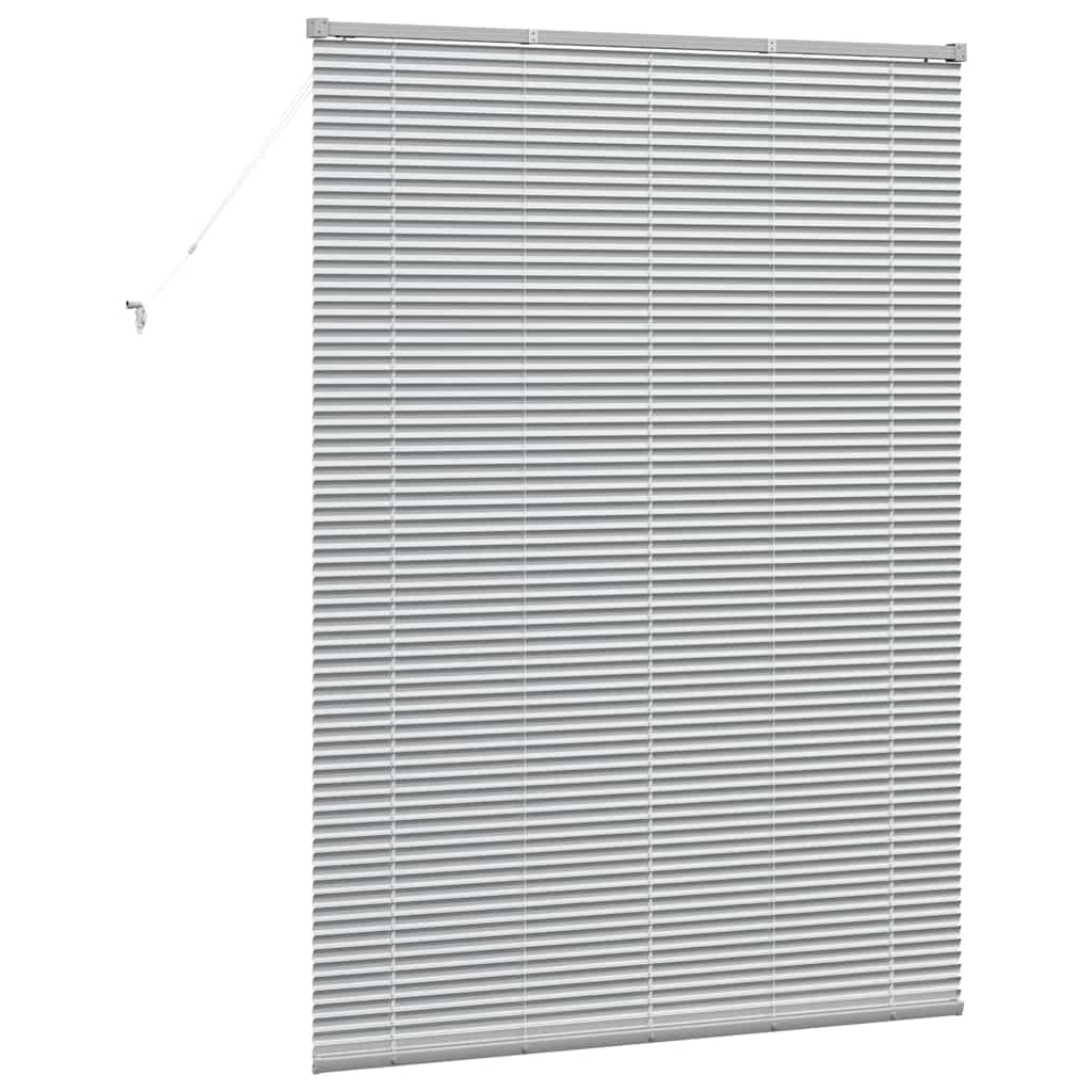 vidaXL Jaluzea pentru Fereastră cu perdele Manual Argintiu Aluminiu