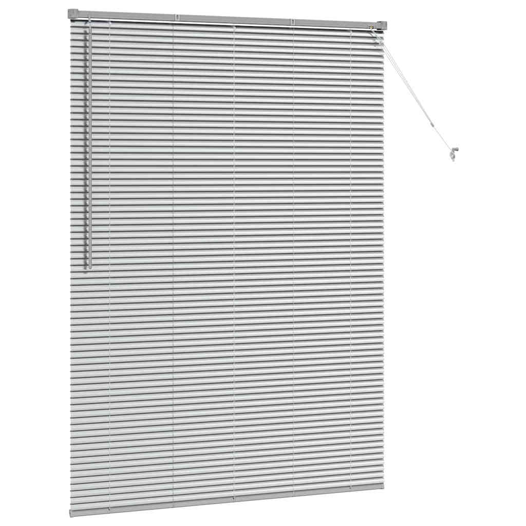 vidaXL Jaluzea pentru Fereastră cu perdele Manual Argintiu Aluminiu