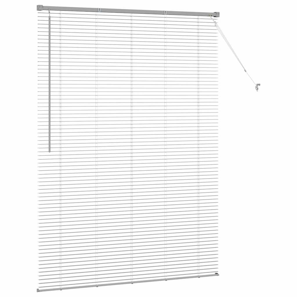 vidaXL Jaluzea pentru Fereastră cu perdele Manual Argintiu Aluminiu