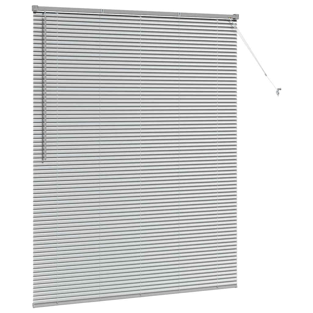 vidaXL Jaluzea pentru Fereastră cu perdele Manual Argintiu Aluminiu
