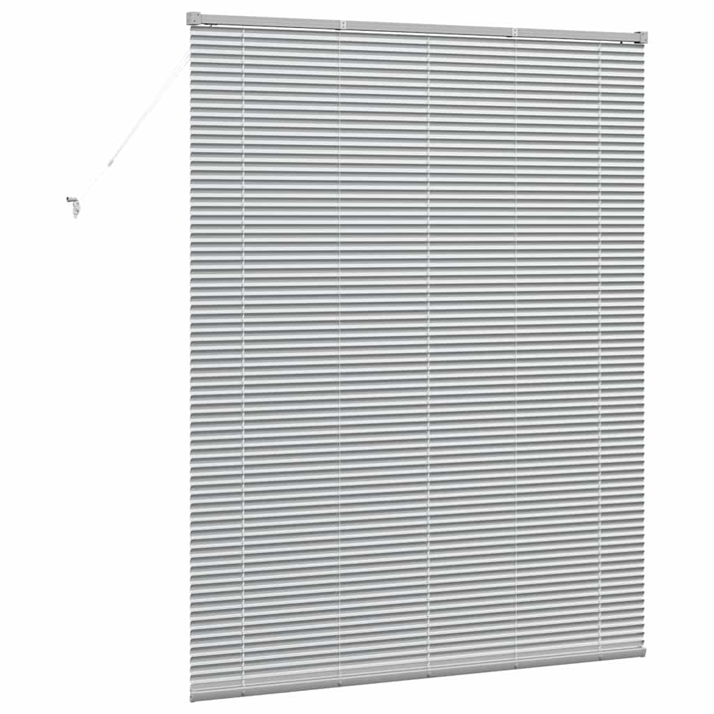 vidaXL Jaluzea pentru Fereastră cu perdele Manual Argintiu Aluminiu