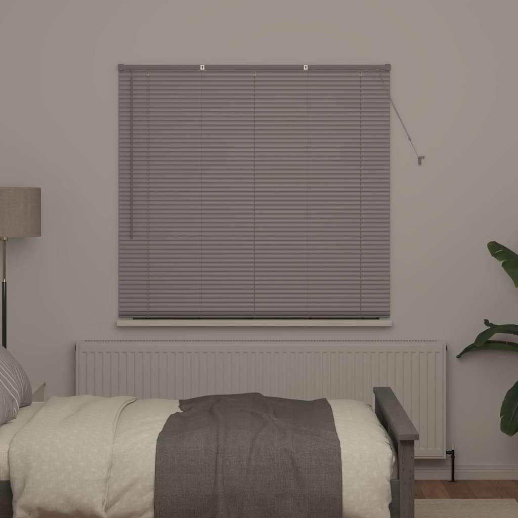 vidaXL Jaluzea pentru Fereastră cu perdele Manual Argintiu Aluminiu