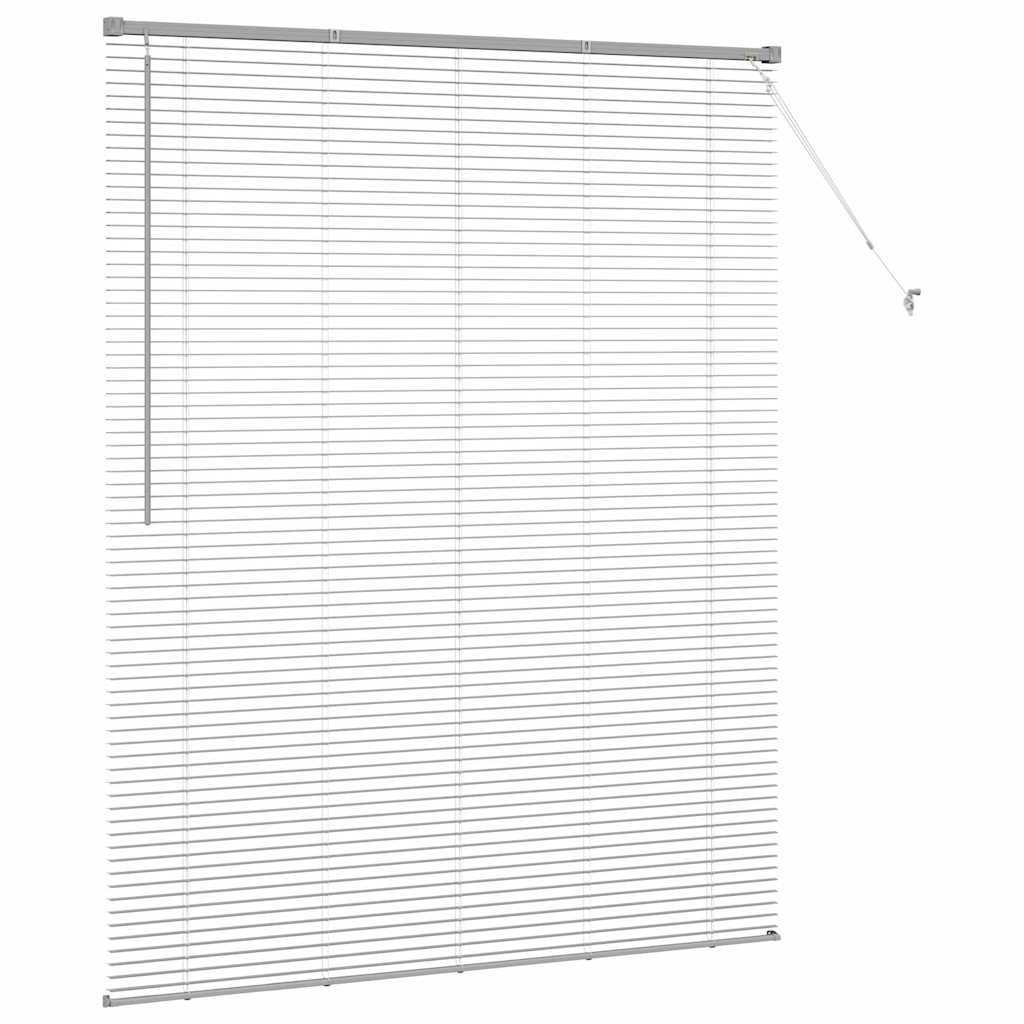 vidaXL Jaluzea pentru Fereastră cu perdele Manual Argintiu Aluminiu