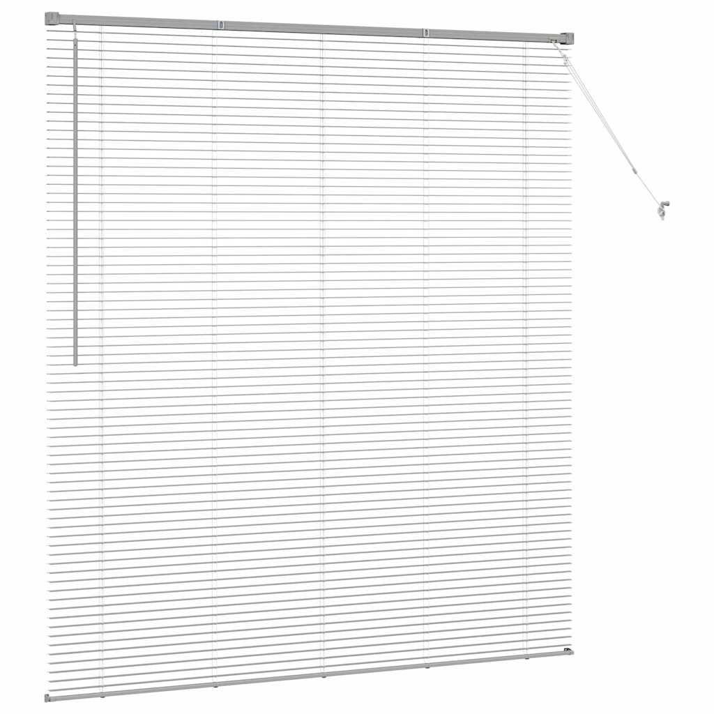vidaXL Jaluzea pentru Fereastră cu perdele Manual Argintiu Aluminiu