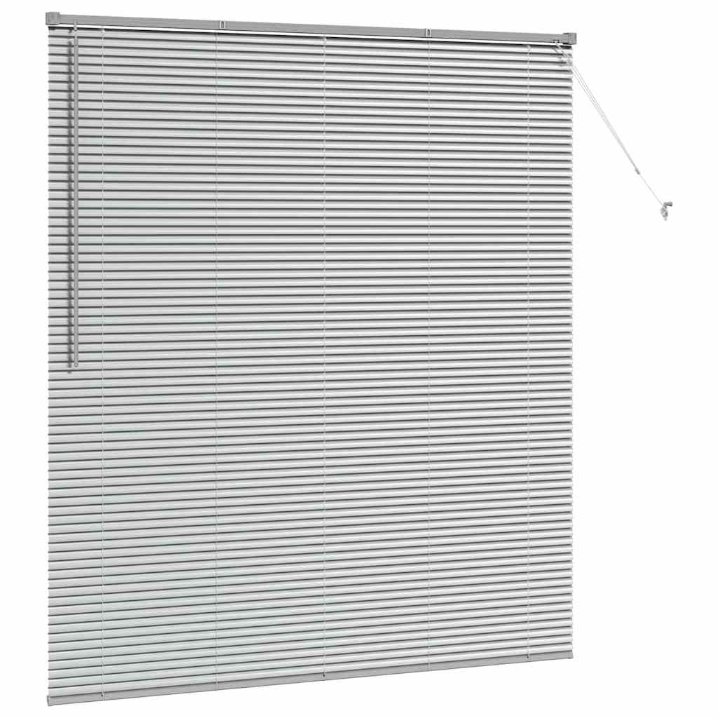 vidaXL Jaluzea pentru Fereastră cu perdele Manual Argintiu Aluminiu