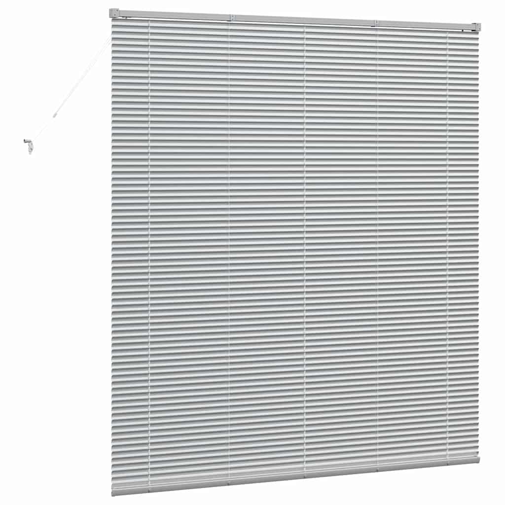 vidaXL Jaluzea pentru Fereastră cu perdele Manual Argintiu Aluminiu