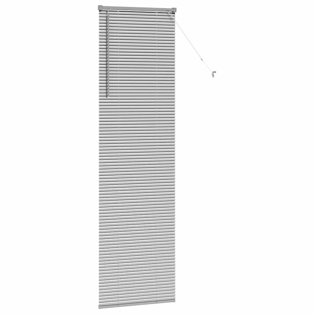 vidaXL Jaluzea pentru Fereastră cu perdele Manual Argintiu Aluminiu