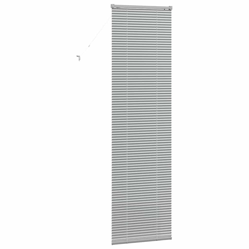 vidaXL Jaluzea pentru Fereastră cu perdele Manual Argintiu Aluminiu