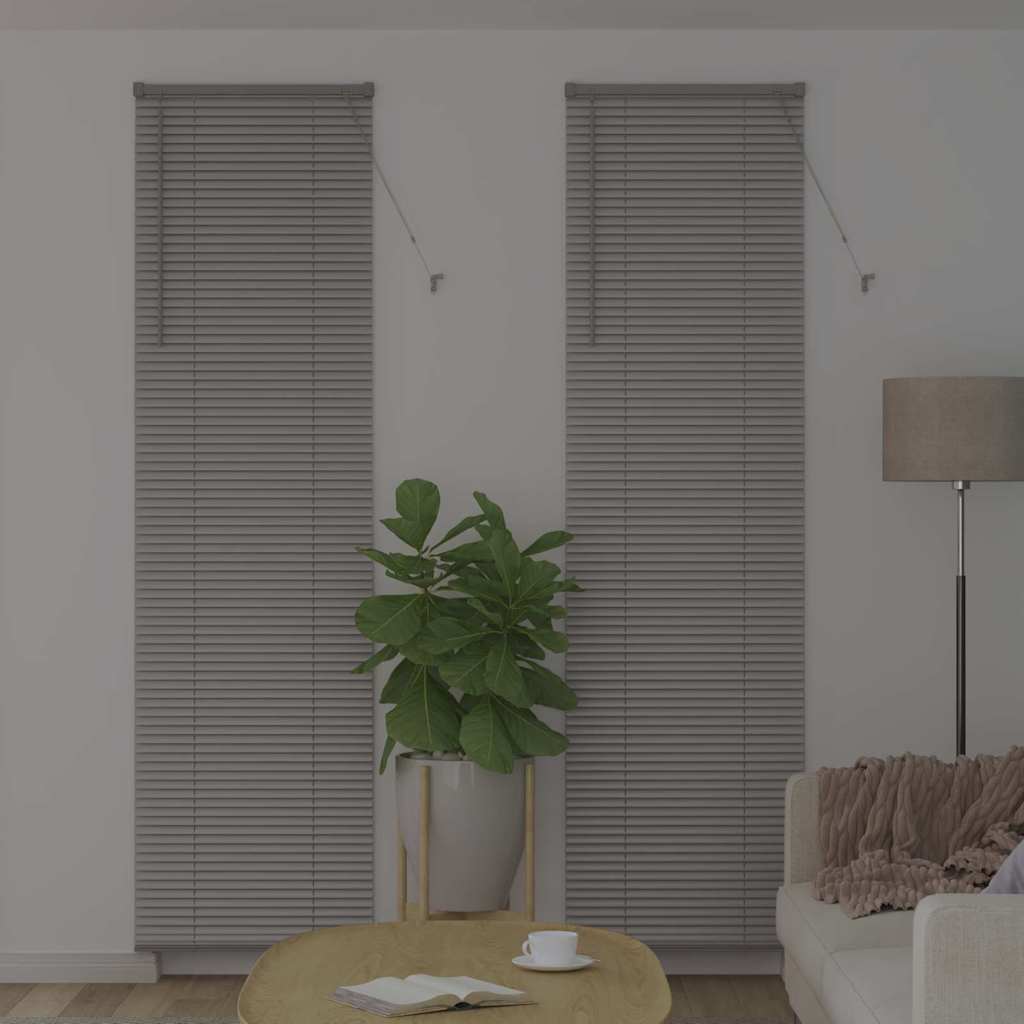 vidaXL Jaluzea pentru Fereastră cu perdele Manual Argintiu Aluminiu