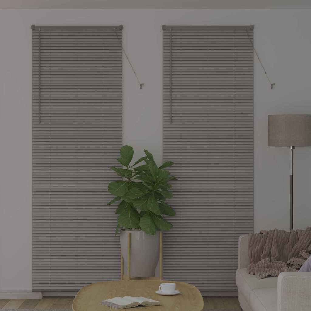 vidaXL Jaluzea pentru Fereastră cu perdele Manual Argintiu Aluminiu