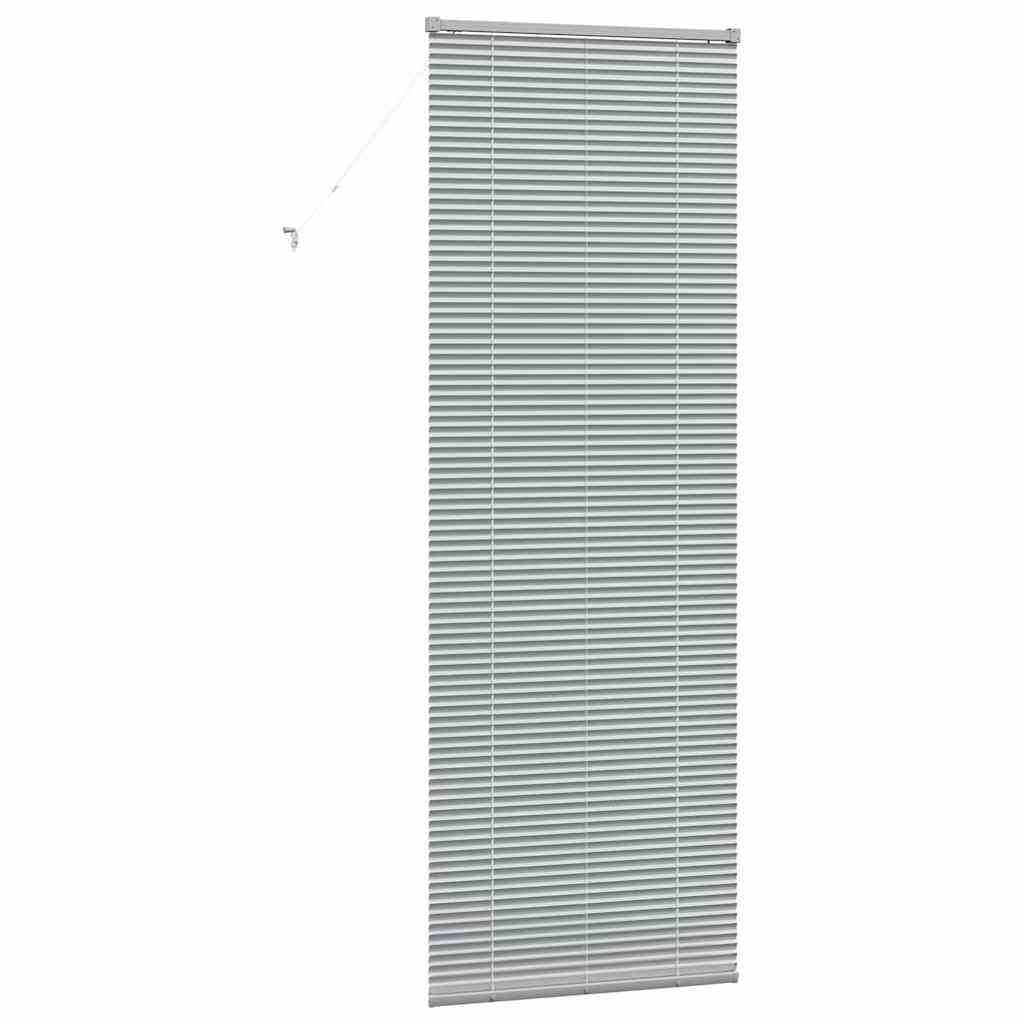 vidaXL Jaluzea pentru Fereastră cu perdele Manual Argintiu Aluminiu