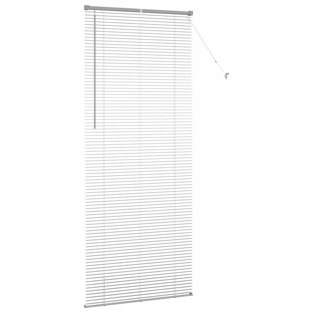 vidaXL Jaluzea pentru Fereastră cu perdele Manual Argintiu Aluminiu