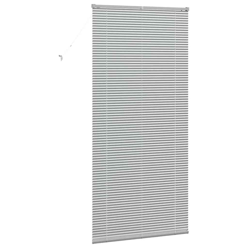 vidaXL Jaluzea pentru Fereastră cu perdele Manual Argintiu Aluminiu