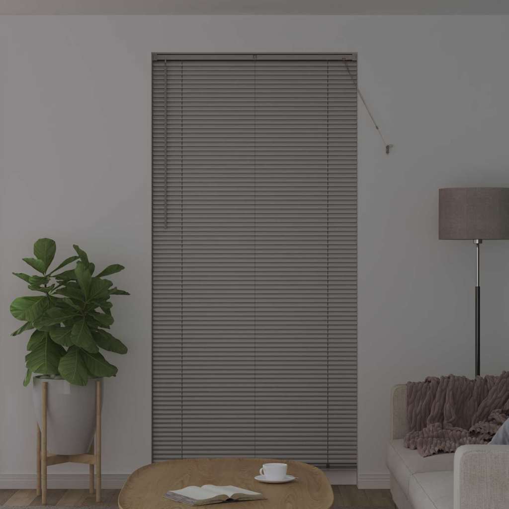 vidaXL Jaluzea pentru Fereastră cu perdele Manual Argintiu Aluminiu