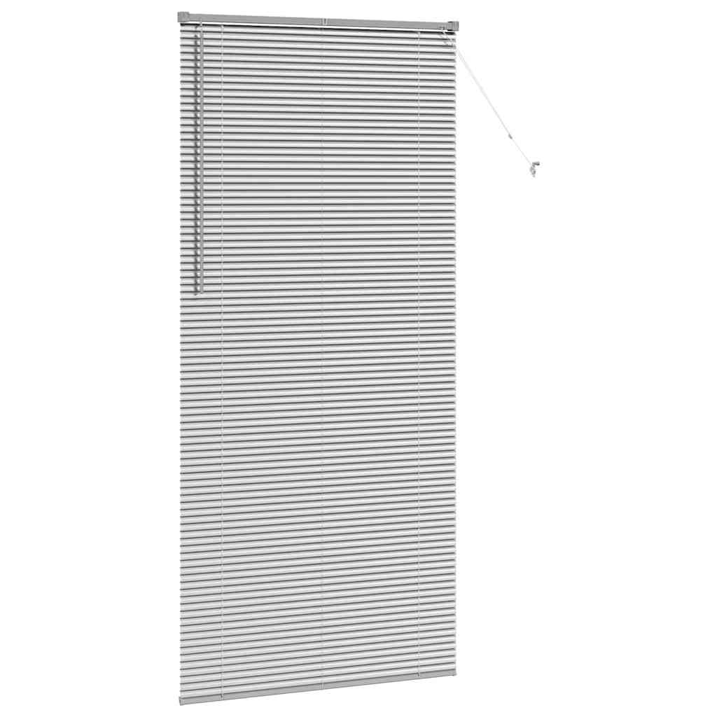 vidaXL Jaluzea pentru Fereastră cu perdele Manual Argintiu Aluminiu