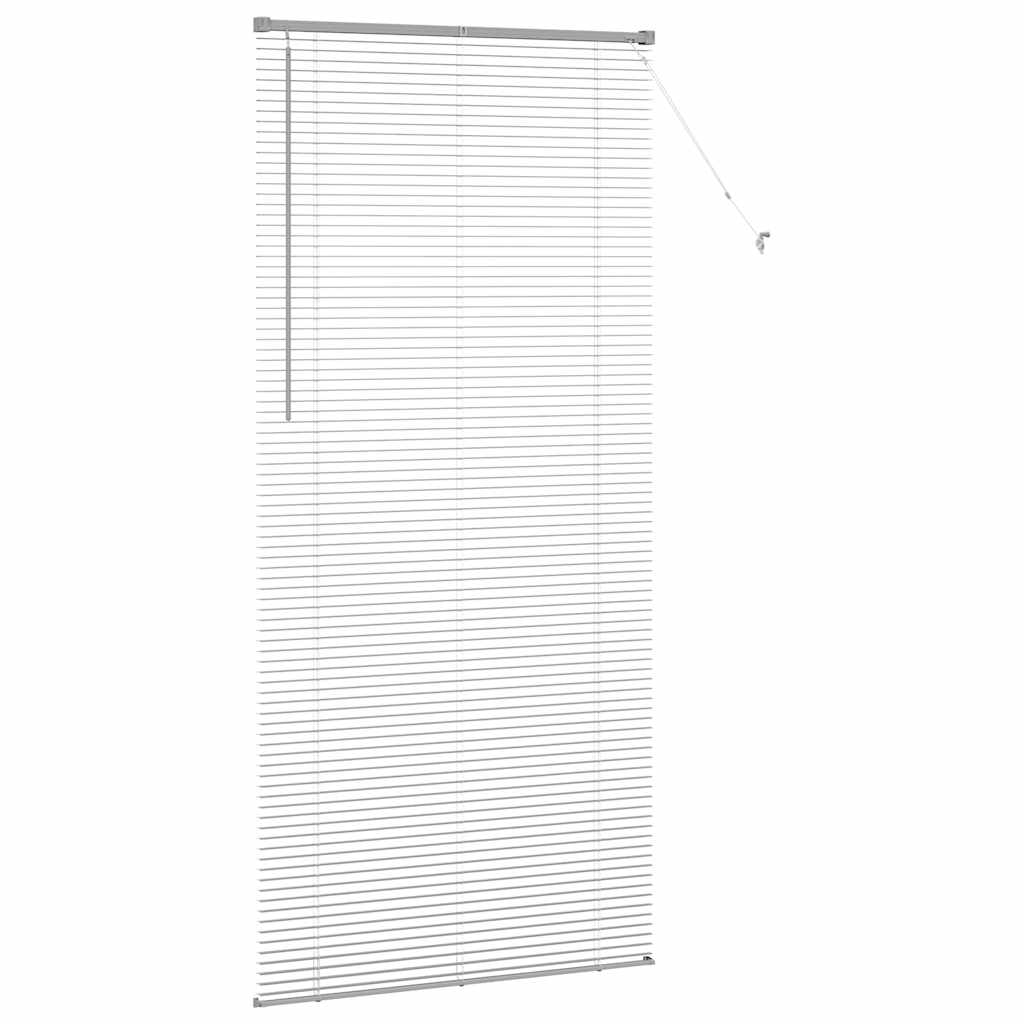 vidaXL Jaluzea pentru Fereastră cu perdele Manual Argintiu Aluminiu