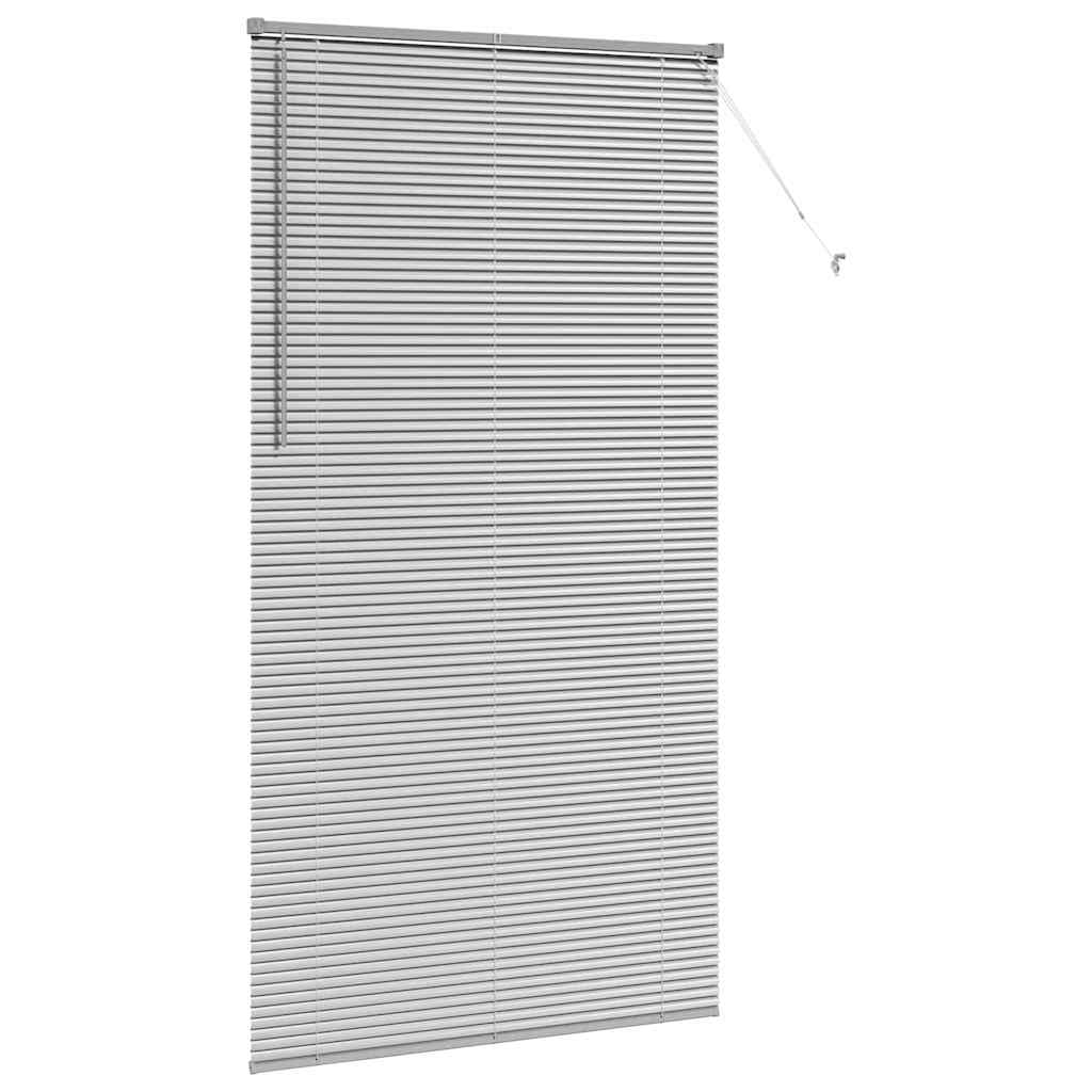 vidaXL Jaluzea pentru Fereastră cu perdele Manual Argintiu Aluminiu