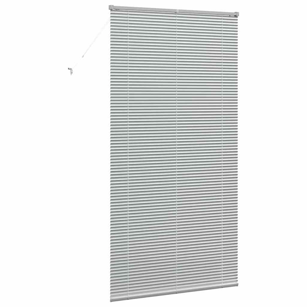 vidaXL Jaluzea pentru Fereastră cu perdele Manual Argintiu Aluminiu